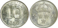 10 Öre SWEDEN Gustaf V Silver 1942 G  Last Year KM# 780 (22 132) Uncertified
