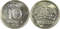 10 Öre Sweden Gustaf VI SILVER 1956  High Grade KM# 823 (22 094) Uncertified