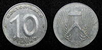 Germany 10 Pfennig Germany - Democratic Republic Aluminum 1952 E SCARCE KM# 7 (22 486) -