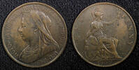 India 1 Penny Great Britain Victoria Bronze 1900 30.8 mm KM# 790 (22 507) -