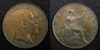 India 1 Penny Great Britain Edward VII Bronze 1903 1 YEAR TYPE KM# 794.2 (22 511) -