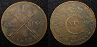 Sweden 1 Skilling 1822 SWEDEN Carl XIV Johan Copper 1822  Mintage-520,00... 17,18 EUR  zzgl. 12,88 EUR Versand