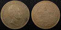 Sweden 2 Skilling 1847 Sweden Oscar I Copper 1847  Banco 33.5 mm Mintage... 17,18 EUR  zzgl. 12,88 EUR Versand
