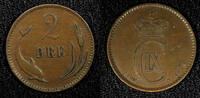 Denmark Bronze 1902 Denmark Christian IX  1902 VBP 2 Ore KM# 793.2 (22 4... 6,87 EUR  zzgl. 12,88 EUR Versand