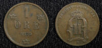 Sweden Bronze 1875 SWEDEN Oscar II  1875 1 Öre KM# 734 (22 495) Uncertif... 8,59 EUR  zzgl. 12,88 EUR Versand
