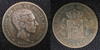 Spain 10 Centimos SPAIN Alfonso XII Bronze 1879 OM KM# 675 (22 482) -