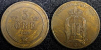 Sweden 5 Öre 1884 SWEDEN Oscar II 1884  small letters Mintage- 784,140 K... 17,18 EUR  zzgl. 12,88 EUR Versand