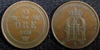 Sweden Ore 1878 Sweden Oscar II Copper 1878 2 Ore SCARCE DATE KM# 735  (... 42,94 EUR  zzgl. 12,88 EUR Versand