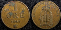 Sweden 1 Öre 1880 Sweden Oscar II Bronze 1880  Large letters KM# 750 (23... 17,18 EUR  zzgl. 12,88 EUR Versand
