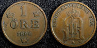 Sweden 1 Öre 1896 Sweden Oscar II Bronze 1896  Extra Large letters KM# 7... 6,44 EUR  zzgl. 12,88 EUR Versand