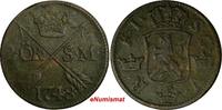 Sweden Frederick I 1748 2 Ore, S.M.Avesta Mint.Mintage-461,000 KM# 437 (14 595) Uncertified