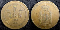 Sweden Bronze 1885 SWEDEN Oscar II (1872-1907)  1885 5 ORE SCARCE KM# 73... 16,75 EUR  zzgl. 12,88 EUR Versand