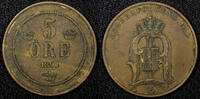 Sweden 5 Öre 1891 SWEDEN Oscar II Bronze 1891  27mm KM# 757 (22 958) Unc... 12,02 EUR  zzgl. 12,88 EUR Versand