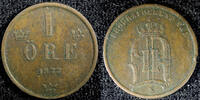Sweden Bronze 1877 SWEDEN Oscar II  1877 1 Ore Large Letters KM# 745 (23... 15,03 EUR  zzgl. 12,88 EUR Versand