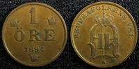 Sweden Ore 1894 SWEDEN Oscar II 1894 1 Ore Mintage-590,000 Large Letters... 30,06 EUR  zzgl. 12,88 EUR Versand