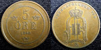 Sweden Bronze 1892 SWEDEN Oscar II (1872-1907)  1892 5 ORE Mintage-586,0... 17,13 EUR  zzgl. 12,88 EUR Versand