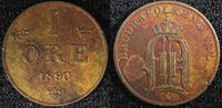Sweden 1 Öre 1890 Sweden Oscar II Bronze 1890  Large letters KM# 750 (23... 8,16 EUR  zzgl. 12,88 EUR Versand