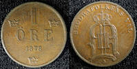 Sweden 1 Öre 1878 Sweden Oscar II Bronze 1878  Large letters aUNC KM# 74... 36,50 EUR  zzgl. 12,88 EUR Versand