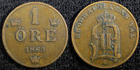 Sweden 1 Öre 1889 Sweden Oscar II Bronze 1889  Large letters KM# 750 (23... 6,44 EUR  zzgl. 12,88 EUR Versand
