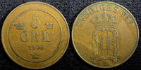 Sweden 5 Öre 1906 Sweden Oscar II Bronze 1906 EB  Mintage-565 280 KM# 77... 8,57 EUR  zzgl. 12,88 EUR Versand