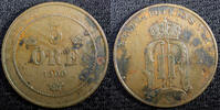 Sweden 5 Öre 1900 SWEDEN Oscar II Bronze 1900  27mm Mintage-365,000 KM# ... 12,45 EUR  zzgl. 12,88 EUR Versand