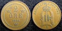 Sweden Ore Sweden Oscar II Copper 1893 2 Ore Mintage-557,554 KM# 746 (23 121) -