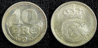 Denmark 10 Øre 1918 Denmark Christian X Silver 1918  UNC KM# 818.1 (23 0... 11,17 EUR  zzgl. 12,88 EUR Versand