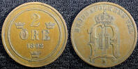 Sweden Ore Sweden Oscar II Copper 1892 2 Ore Mintage-688,000 KM# 746 (23 120) -