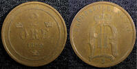 Sweden Bronze 1899 Sweden Oscar II  1899 EB 2 Ore Large Letters XF+ KM# ... 10,74 EUR  zzgl. 12,88 EUR Versand