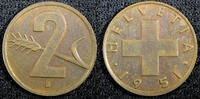Switzerland 2 Rappen 1951 SWITZERLAND Bronze 1951 B  KM# 47 (23 398) Unc... 4,25 EUR  zzgl. 12,88 EUR Versand