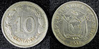 Ecuador 10 Centavos 1937 Ecuador 1937 HF  1 YEAR TYPE KM# 76 (22 991) Un... 4,29 EUR  zzgl. 12,88 EUR Versand
