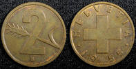 Switzerland 2 Rappen 1955 SWITZERLAND Bronze 1955 B  KM# 47 (23 397) Unc... 2,53 EUR  zzgl. 12,88 EUR Versand