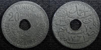 Tunisia 20 Centimes 1942 TUNISIA Zinc 1942  WWII Issue TONED KM# 268 (23... 12,88 EUR  zzgl. 12,88 EUR Versand