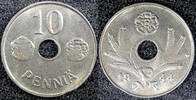 Finland 10 Pennia 1944 FINLAND Iron 1944  WWII Issue BU Coin KM#34.1 (23... 12,84 EUR  zzgl. 12,88 EUR Versand