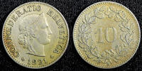 Switzerland 10 Rappen 1921 SWITZERLAND Copper-Nickel 1921 B  KM# 27 (23 ... 4,25 EUR  zzgl. 12,88 EUR Versand