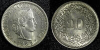 Switzerland 20 Rappen 1969 Switzerland Copper-Nickel 1969 B  UNC KM# 29a... 4,29 EUR  zzgl. 12,88 EUR Versand
