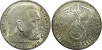 Germany Mark Germany - Third Reich Silver 1938 E 2 Reichs Hindenburg KM# 93 (22 418) -