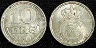 Denmark 10 Øre 1918 Denmark Christian X Silver 1918 VBP; GJ  Last Year U... 12,45 EUR  zzgl. 12,88 EUR Versand