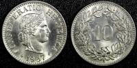 Switzerland 10 Rappen 1957 Switzerland Copper-Nickel 1957 B  Better Date... 10,74 EUR  zzgl. 12,88 EUR Versand