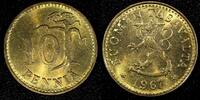 Finland 10 Penniä 1967 Finland Aluminum-Bronze 1967 10 Penniä KEY DATE U... 8,59 EUR  zzgl. 12,88 EUR Versand