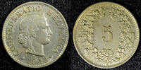 Switzerland 5 Rappen 1948 SWITZERLAND Copper-Nickel 1948  Toned KM# 26 (... 2,53 EUR  zzgl. 12,88 EUR Versand