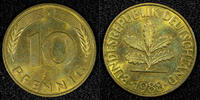Germany 10 Pfennig Germany - Federal Republic 1988 F Stuttgart Mint KM# 108 (22 729) -