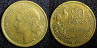 France 20 Francs 1950 France 1950  G.GUIRAUD 3 plumes HIGH GRADE KM# 917... 17,18 EUR  zzgl. 12,88 EUR Versand