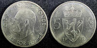 Norway 5 Kroner 1972 NORWAY Olav V Copper-Nickel 1972  KM# 412 (22 990) ... 4,29 EUR  zzgl. 12,88 EUR Versand