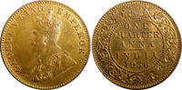 India 1/4 Anna India-British George V Bronze 1936 (B) UNC Toned KM# 512 (23 662) -