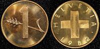 Switzerland 1 Rappen 1982 Switzerland Bronze 1982  GEM BU KM# 46 (24 105... 3,39 EUR  zzgl. 12,88 EUR Versand