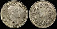 Switzerland 10 Rappen 1953 Switzerland Copper-Nickel 1953 B  UNC Toned K... 5,11 EUR  zzgl. 12,88 EUR Versand