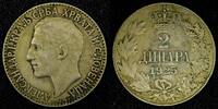 Yugoslavia 2 Dinara 1925 Yugoslavia Alexander I Nickel-Bronze 1925 P  Po... 5,97 EUR  zzgl. 12,88 EUR Versand