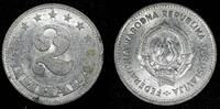 Yugoslavia 2 Dinara 1953 Yugoslavia Aluminum 1953  1 Year Type 	22.2 mm ... 4,25 EUR  zzgl. 12,88 EUR Versand