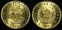 Guatemala 1 Centavo Guatemala Bartolome de las Casas Brass 1991 UNC KM# 275.3 (24 620) -